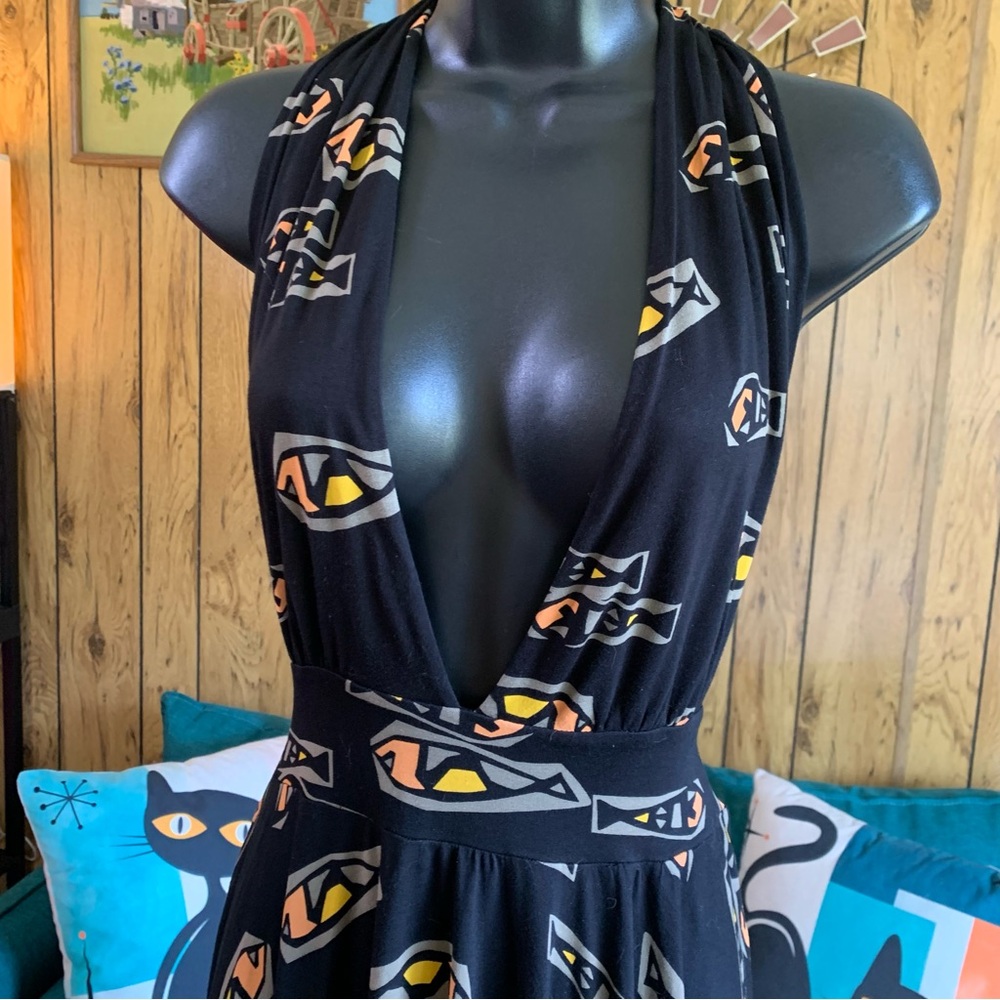 French Connection Tribal Fish Pattern Backless Dr… - image 2